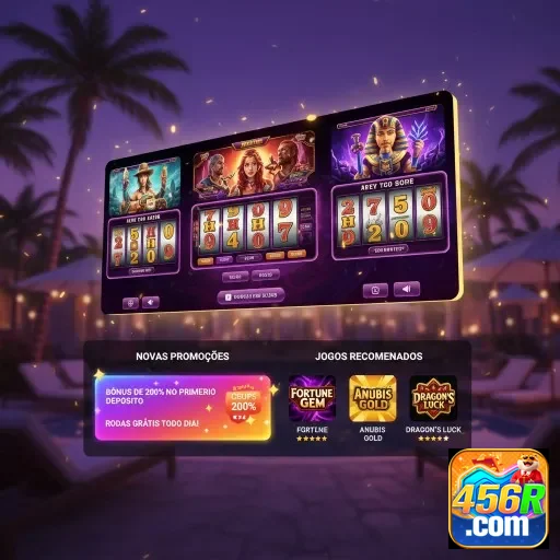 Ilustração de Experimente a Diversão dos Jogos de Slots